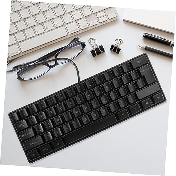 UKCOCO 2 Stuks 61-Toetsen Toetsenbord Bedraad Toetsenbord Mechanische Toetsenborden Toetsenbord Bedraad Verlicht Toetsenbord Backlit Gaming Toetsenbord Backlight Toetsenbord 61 Toetsen